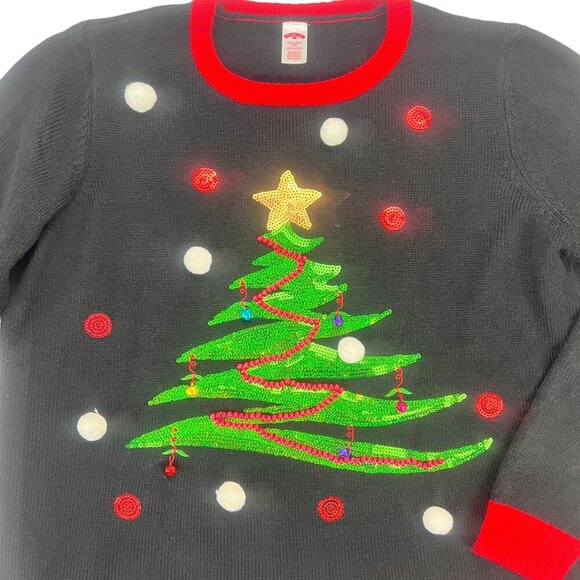 Holiday Time Women's Ugly Christmas Tree Sweater Size XXL - Picture 3 of 10